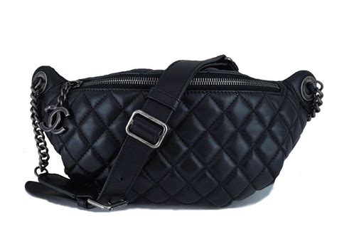 chanel waist bag street black 奚梦瑶|Chanel handbags online.